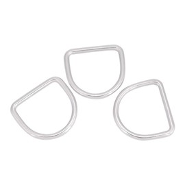 equlup Diving D-Ring, 3 Pieces D-Ring Carabiner Clip, Stainless Steel D-Ring Weight Belt, Aluminium Material, Safety Hooks, Webbing, Accessories for Climbing, Diving (Size)