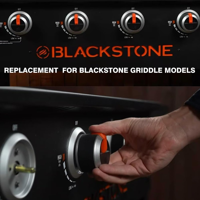 HWGckct Replacement for Blackstone Griddle Orange Knob 4-Pack - High-Temp