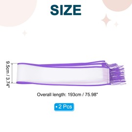 PATIKIL Blank Sash with Tassels, 2 Pcs Plain Birthday Sash Bachelorette Party Beauty Queen for Women Bridesmaid Mother to Be for Homecoming Wedding Party, Purple