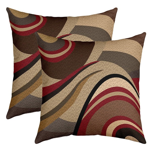 Pack of 2 Geometric Decorative Throw Pillow Covers, Soft Stripe