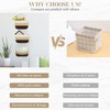 TeoKJ Over the Door Hanging Basket, 3-Tier Woven Cotton Wall-Mounted