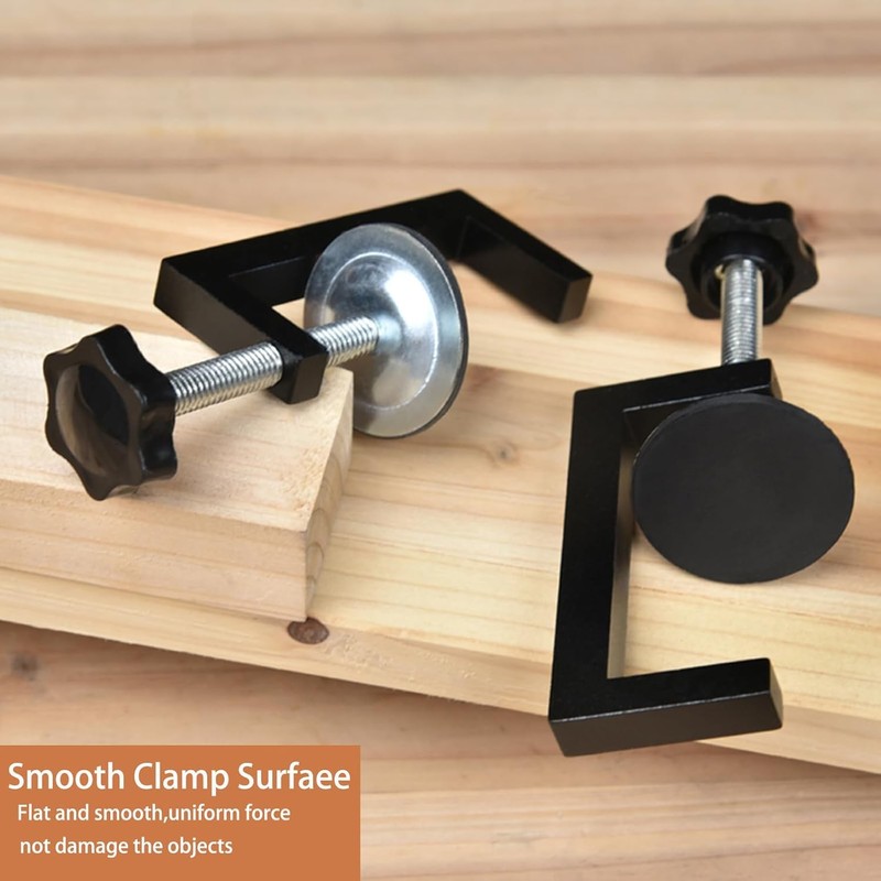2.5 Inch Mini C-Clamps, 4-Pack Small C-Clamps for Woodworking, Heavy-Duty