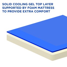 Arf Pets Dog Self Cooling Bed Pet Bed – Solid Gel Based Self Cooling Mat for Pets, Includes a Foam Based Bolster Bed for Extra Comfort