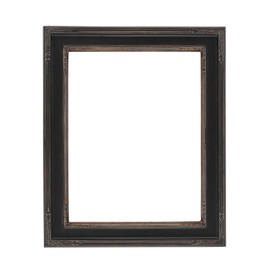 Creative Mark Plein Air Museum Collection Nouveau Picture Frame Solid Wood Composition Hand-Leafed Museum Quality Closed Corner - Black/Gold 11x14