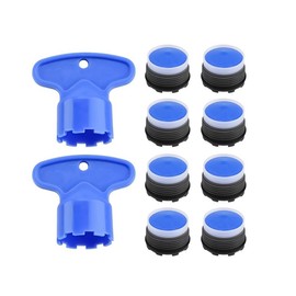 Sarini 10PCS Tap Aerator Kit M18.5 Mm Plastic Cache Recessed Aerator With Wrench For Water-Saving Cleaning House