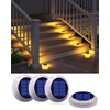 DetarZinLED Solar Step Lights Outdoor Waterproof, 4 Pack Warm White