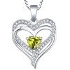 YL Women's Heart Necklace Sterling Silver Filigree Love Heart Pendant