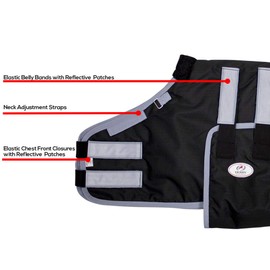 Derby Originals 600D Ripstop Waterproof Reflective Safety Winter Foal and Mini Horse Turnout Blanket 150G Insulation Triple Layer Breathable 210T lining