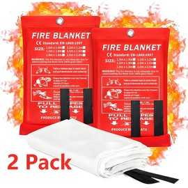 Emergency Fire Blanket - 4 Pack - Fiberglass Fire Suppression Blanket for Kitchen, 40" x 40" Fire Blanket for Home:_2 Pack(40"×40")