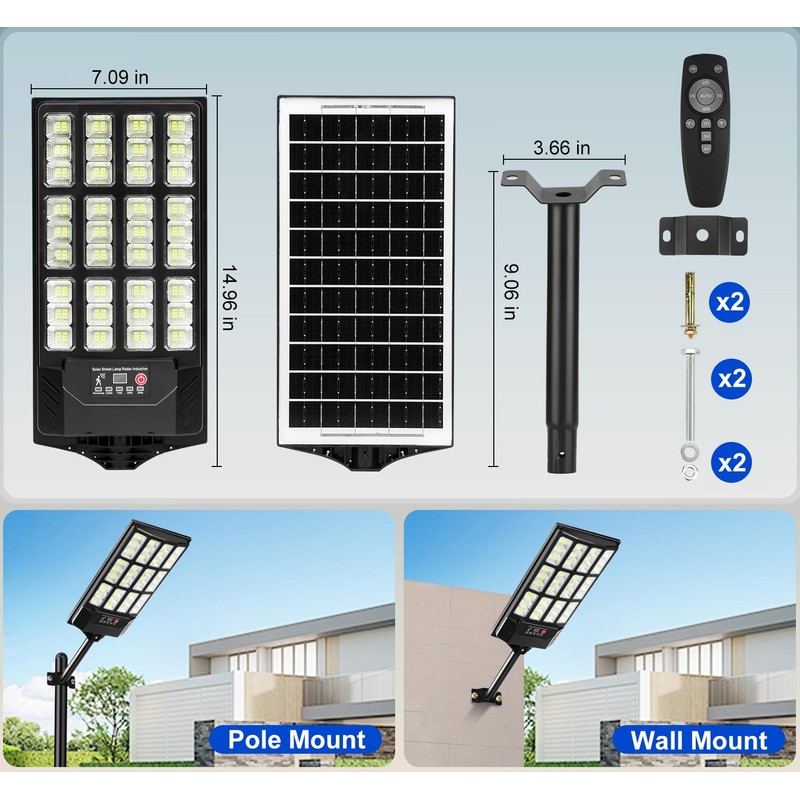 Solar Outdoor Light, Motion Sensor Flood ights with Remote Control,