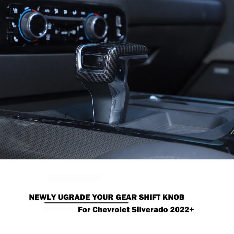 CheroCar Carbon Fiber Gear Shift Knob Cover Trim Decorative For