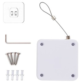 Samcos Door Closer, Automatic Door Closer, Paste Screws, Dual Use, Sliding Door, Easy Installation, For Entryways, Indoor Use, Small, Sliding Door Clasp, Self-Closing Room Door, Door Lock & Screws