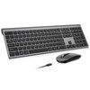 Rechargeable Wireless Bluetooth Keyboard and Mouse Combo, Full Size Silent