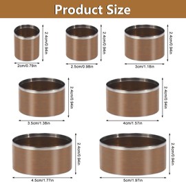 Round Hole Punch Set, 7 Pieces Leather Craft DIY Tools Hole Hollow Punch 20 25 30 35 40 45 50 mm, Leather Bell Cutter Punch Tool for DIY Leather Crafts