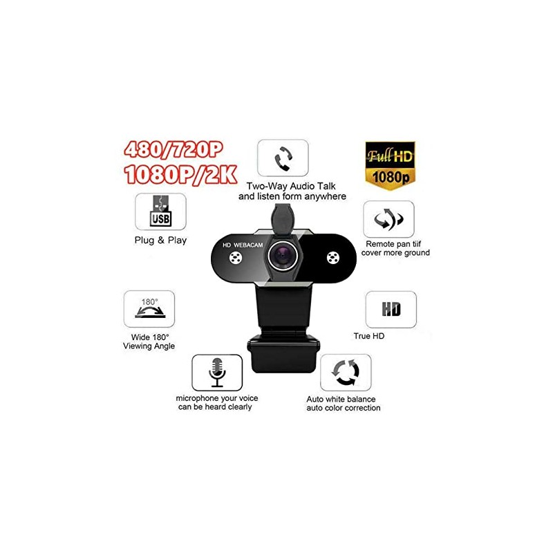Web Camera USB HD Webcam Cover 1080P 2K Web Camera