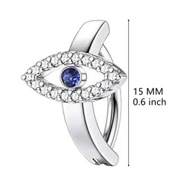 Aswewamt 3 Pcs Eyes Belly Button Ring 14G Clicker Belly Button Bars Belly Ring Reverse Navel Rings for Women Girls