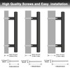 Probrico 15 Pack Stainless Steel Cabinet Pulls,Black Handles Kitchen Cabinet