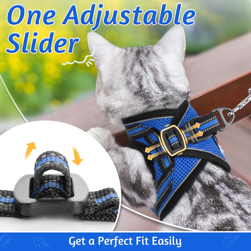 rabbitgoo Cat Harness and Leash Set for Walking Escape Proof,
