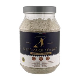 Celtic Marsh Sea Salt 500g - Light Grey, Coarse, Unrefined Natural Hand Harvested Sea Salt from France, Rich in 82 Essential Minerals