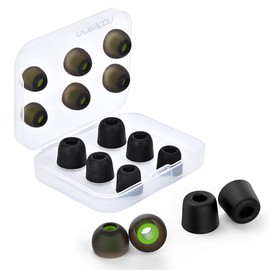 aceyoon Ersatz Ohrstöpsel, 6 Paare Silikon + Schaumstoff Ohrhörer Ersatzstöpsel In Ear Ohrpolster Kompatibel mit den meisten in-Ear Kopfhörer S M L Schwarz