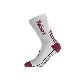 liiteGuard Pro-Tech LG Running Compression Socks for Men and Women, Compression Stockings, Sports, Running, Football, Anti-Blister, Winter Running Socks, Compression Socks Women Men, White/Bordeaux,