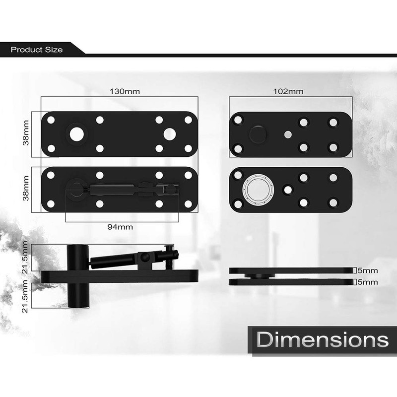 FRMSAET Heavy Duty Stainless Steel Hidden Door Pivot Hinge System