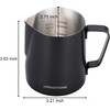 Apexstone Black Espresso Milk Frothing Pitcher 12 oz, Espresso Steaming