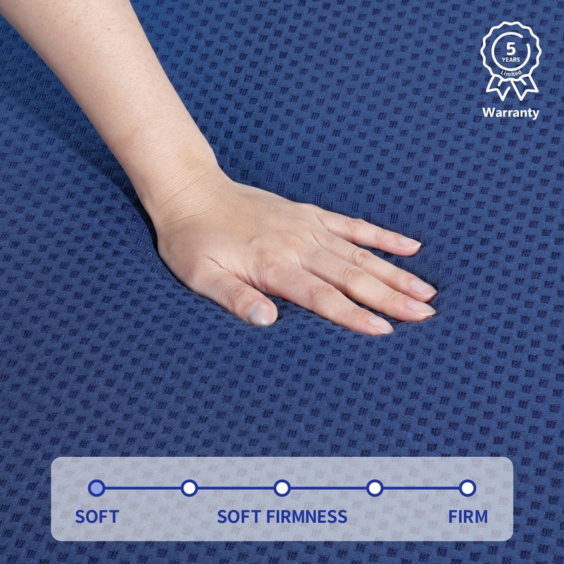 Olee Sleep Tri-Folding Memory Foam Mattress Topper, 4 Inch Gel