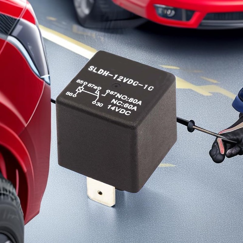 SLDH-12VDC-1C 80A 5pin SPDT Car Relay for Car, 2 Pieces
