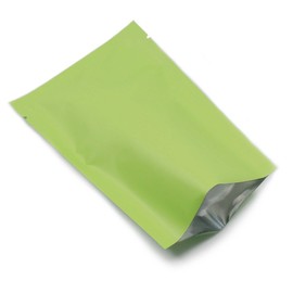 WACCOMT Pack Pack of 200 Flat Open Top Mylar Bags, Vacuum Sealable, Long-Term Food Storage, Matte Bags, Heat Sealable with Tear Notch (12 x 18 cm (4.72 x 7.09 inches), Green)