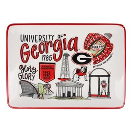 Glory Haus Georgia Key Tray - Georgia Icon Jewelry Tray, Decorative Key Storage for Entryway, Wallet and Ring Dish, UGA Design Catch All Dish, 8" x 5"
