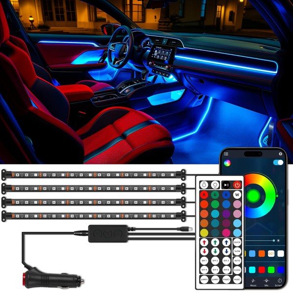 72 LED RGB Car LED Interior Lighting with App /