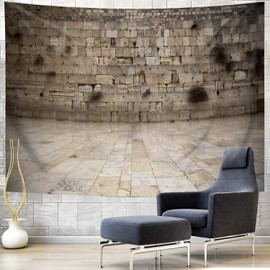 Western Wall Jerusalem City Tapestry Large Size Soft Flannel Wall Haging Tapestries Wall Art For Dorm Decorations 80x60inch GTZZSI41