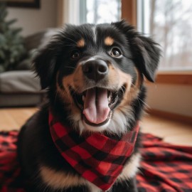 Leconpet 4 Pack Buffalo Plaid Dog Bandanas Washable Triangle Scarf Small to Large Dogs