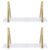 Kate and Laurel Soloman Modern Wooden Shelves, 18 inch, Set