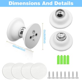 2Pcs Door Magnetic Catch, RV Door Latch Magnetic Door Holder Silicone Magnetic Door Stop, No Drilling Camper Door Latch Door Stopper for RV Motor Home Camper Boat Compartments, RV Accessories (White)