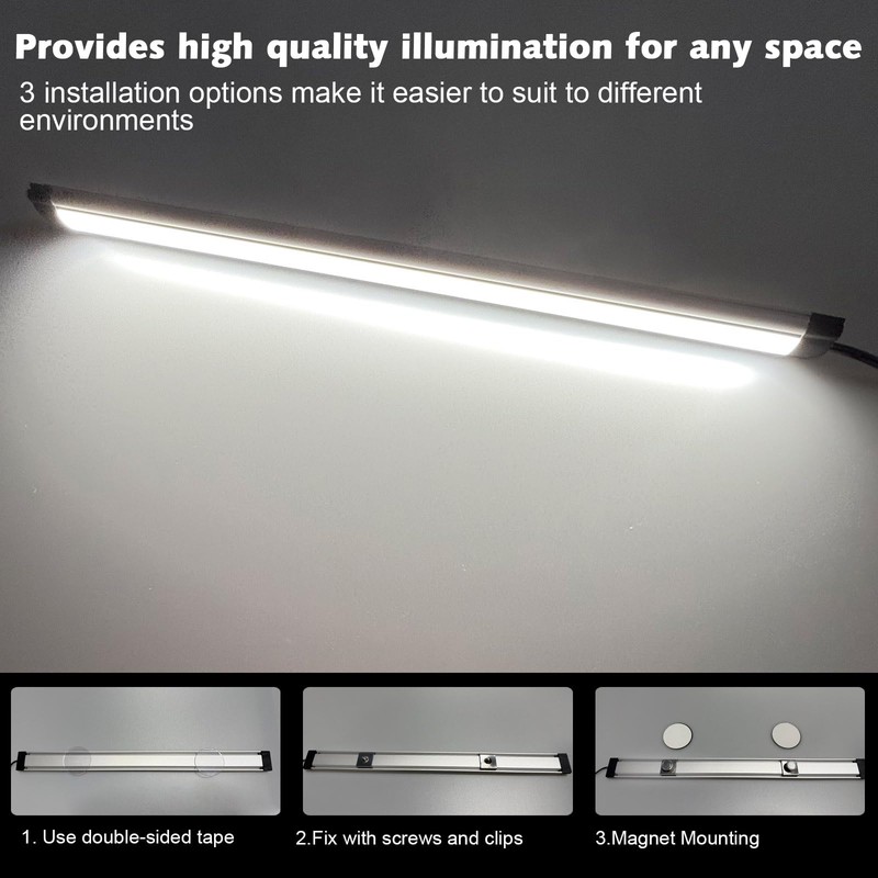Under Cabinet Lights Plug in Led Light Strip 3 Pack