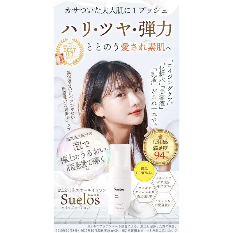 Whipped lotion, All-in-one Cosmetic with Sticky Foam