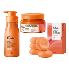 Kit Cuidado Corporal Mango Rosa Agua De Coco Tododia Natura