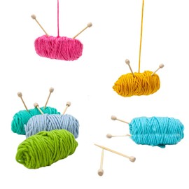 JIHUOO 20 Pcs Bamboo Single Pointed Knitting Needles Marking Pins Mini Straight Knitting Needles Knitting Crochet Supplies