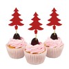 Darling Souvenir, Christmas Tree Cupcake Toppers, Dessert Decorations - Pack