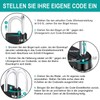 ZHEGE Padlock Long Shackle 66 mm, Lock with Combination Code,