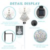 COOZZYHOUR 38Inch Angel Solar Lights Outdoor Decorative-Metal&Glass Angel Hydrangea Flower