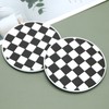 eMagTech 4PCS Car Coasters Grid Pattern Auto Cup Holder Insert