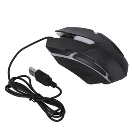 MS11 1600 DPI Raton Retroiluminación con Cable,Alta Sensibilidad Mouse Ergonómico para Juego/Trabajo,4 Botones + 1 Rueda Raton Portatil Universal Alambrico para WindowsXP / Vista / 7/8/10 yOS