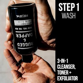 RUGGED & DAPPER - Daily Facial Duo - Skin Care Set - Age + Damage Defense Facial Moisturizer - Daily Power Scrub Cleanser - Natural & Organic Ingredie