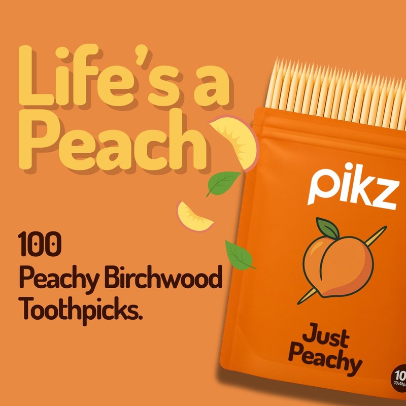 pikz Flavoured Toothpicks – Bold Natural Flavours, Resealable Packs –