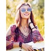 Hippie Dressing Accessory Set Hippie Glasses and Peace Sign Necklace