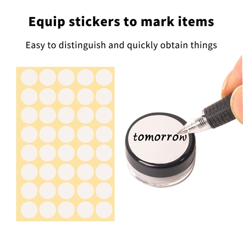 Pack of 20 containers, 10 ml, jars with lid, lip