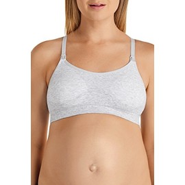 Bonds Women's Maternity Wirefree Crop, Light Heather marle, M